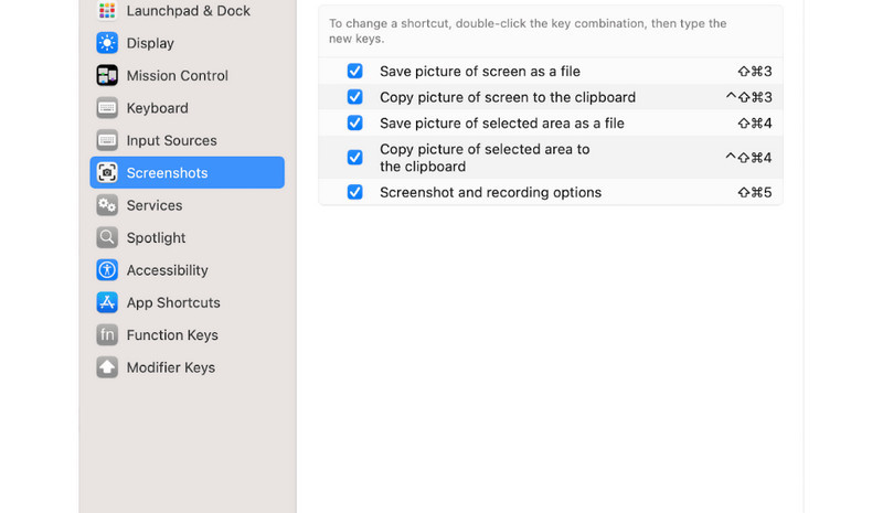 Check Shortcut Settings