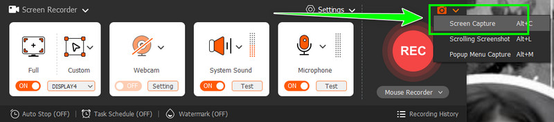 Drop Down Screen Capture Avaide