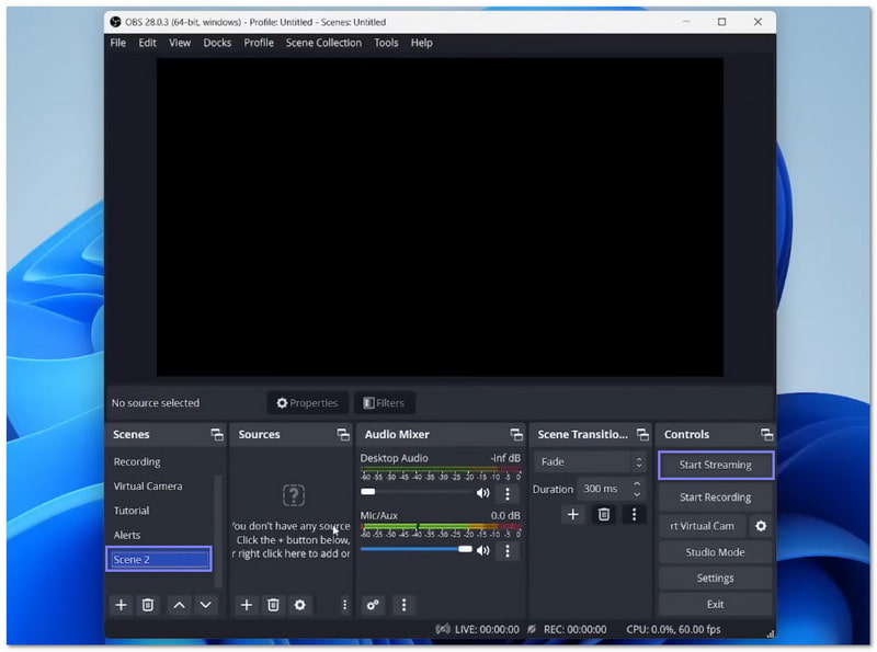 לכידת והקלטת וידאו בסטרימינג ב-OBS