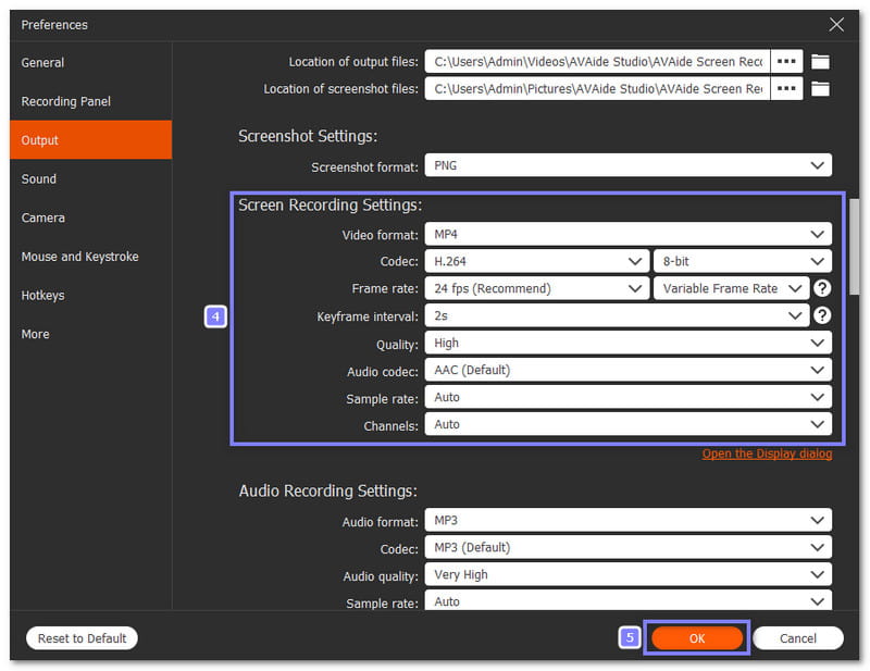 Öppna inställningsalternativet
