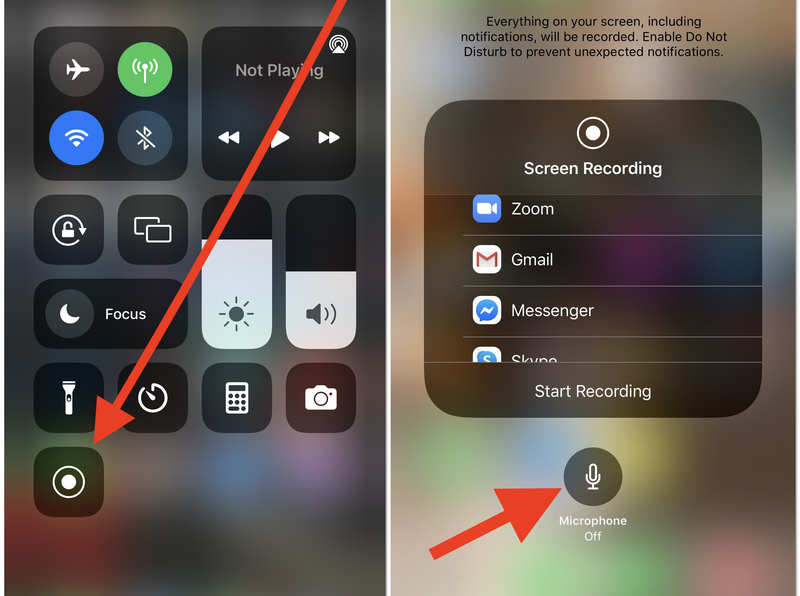 Începeți înregistrarea ecranului pe iPhone