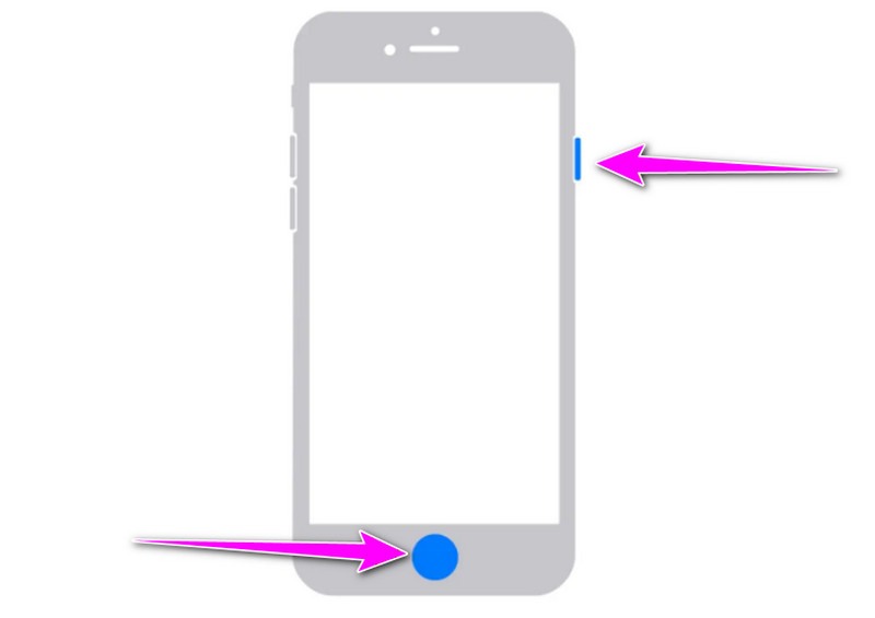 Tangkapan Skrin iPhone Dengan Butang Laman Utama