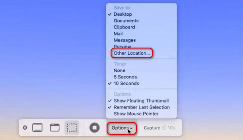Alterar o local padrão de captura de tela no Mac