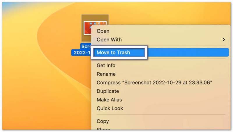 Delete Screenshots from the Desktop or Finder
