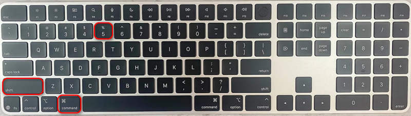 Barra de ferramentas de captura de tela no Mac