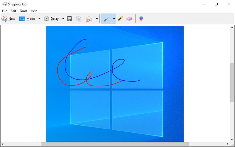 Kommentera skärmdumpen i Windows
