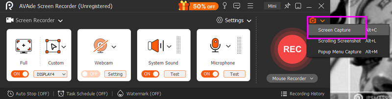 Tap Screen Capture Avaide