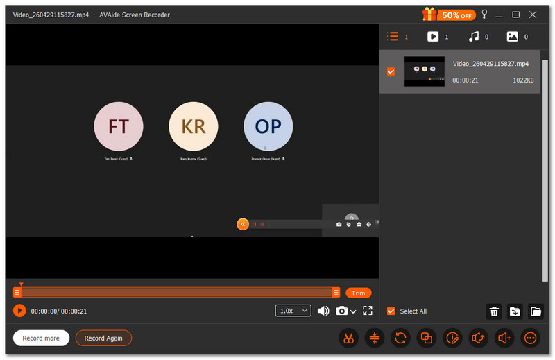 AVAide Screen Recorder Free Meeting Recorder