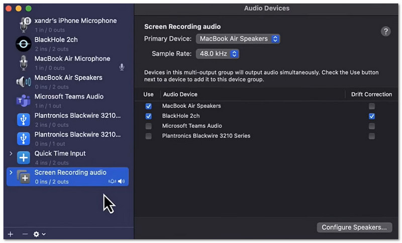 QuickTime Won't Record System Audio