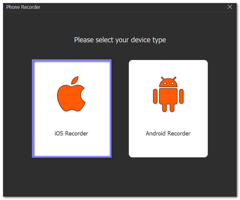 Vyberte Záznamník telefonu a poté Záznamník iOS