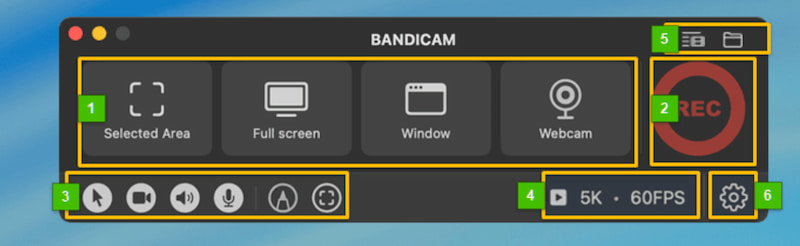 Iniciar grabación en Bandicam