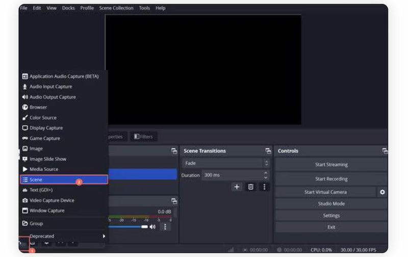 Escena de captura de juego OBS
