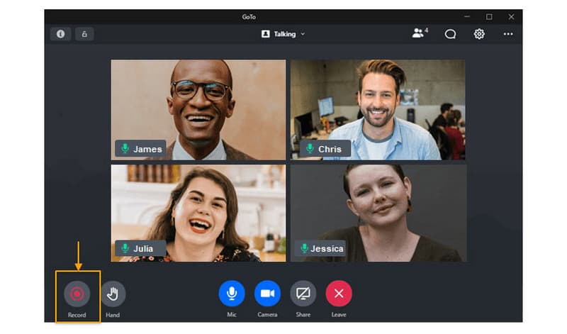 Înregistrare întâlnire GoTo