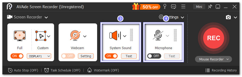 Systemton und Mikrofon aktivieren