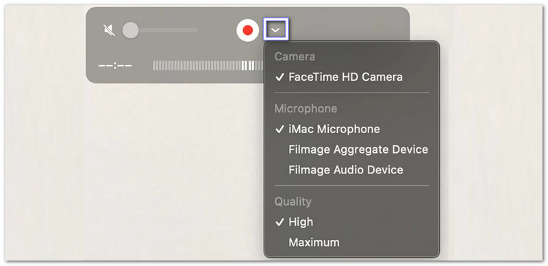 Optionen-Menü öffnen