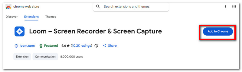 Loom Chrome Web Store
