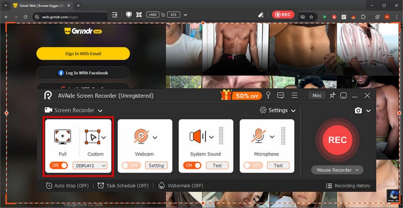 Tetapkan Kawasan Gridnr Rakaman