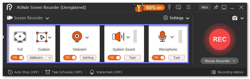 Set Recording Options