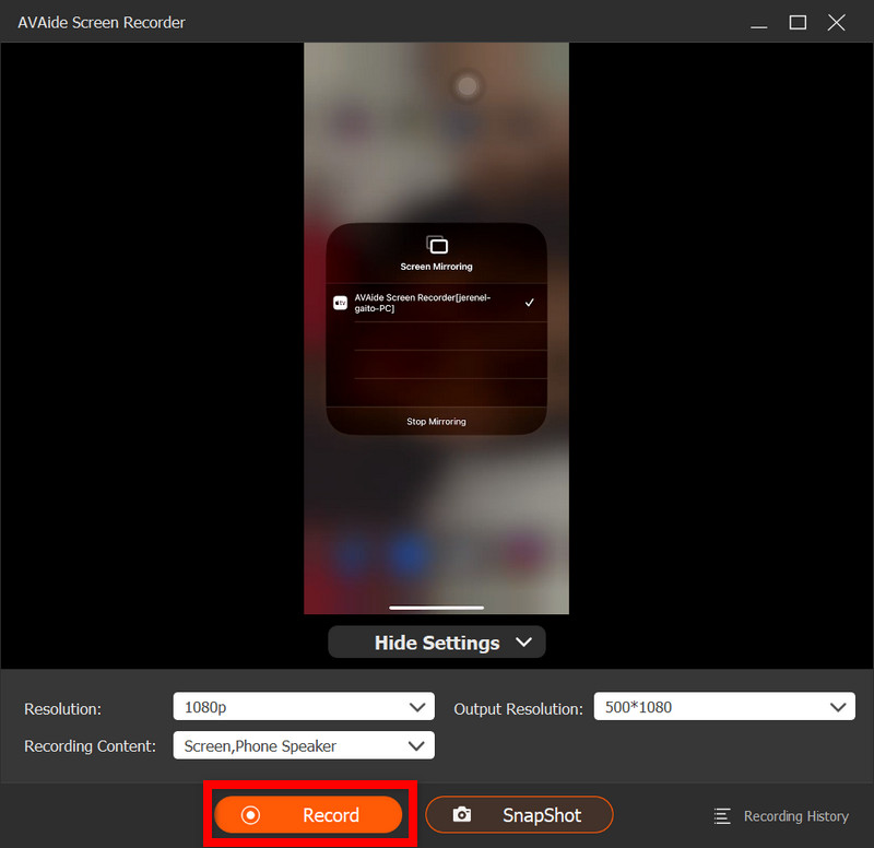 Record iPad Avaide