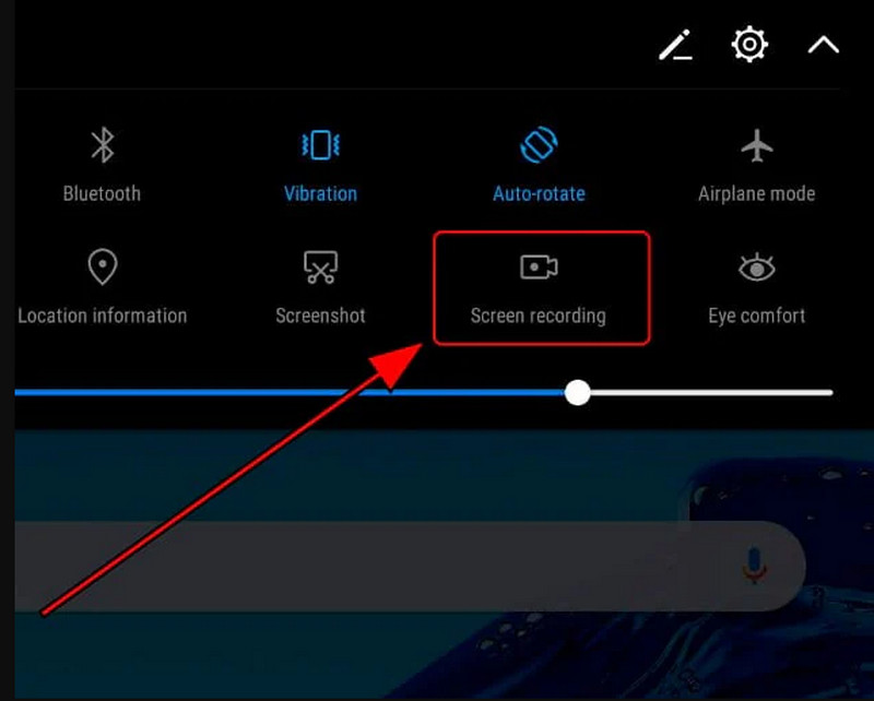 Open Screen Recording LG