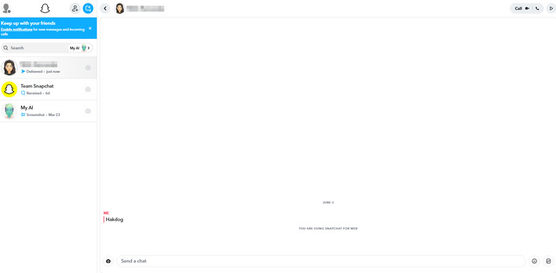 Use Snapchat Web