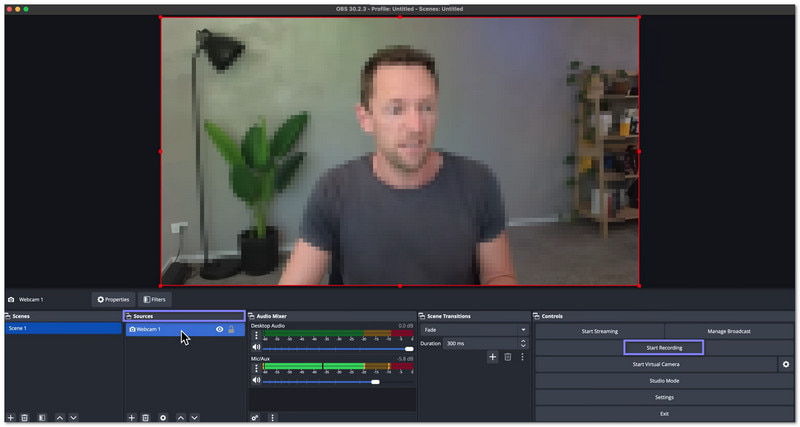 OBS Studio graba una llamada de Skype