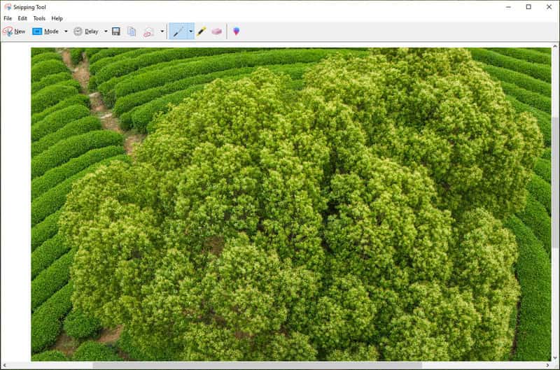 Interface do usuário da ferramenta de recorte