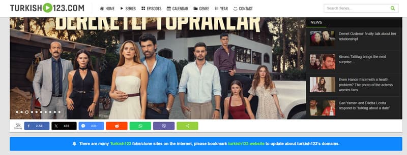 Interface utilisateur Turkish123