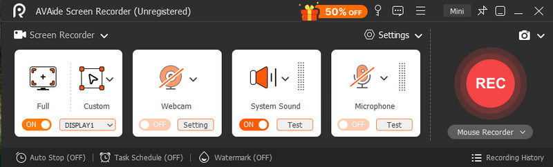 AVAide Screen Recorder UI