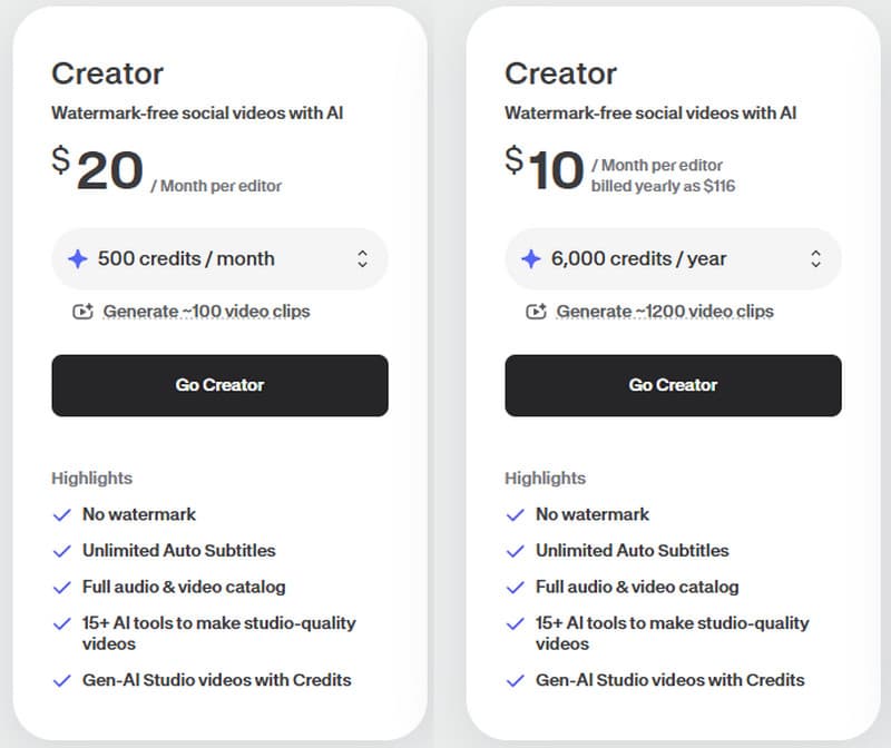 Creator Plan