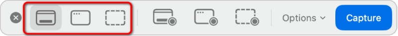 Apple Screenshot Toolbar