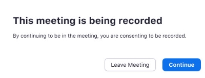 Zoom Recording Notification