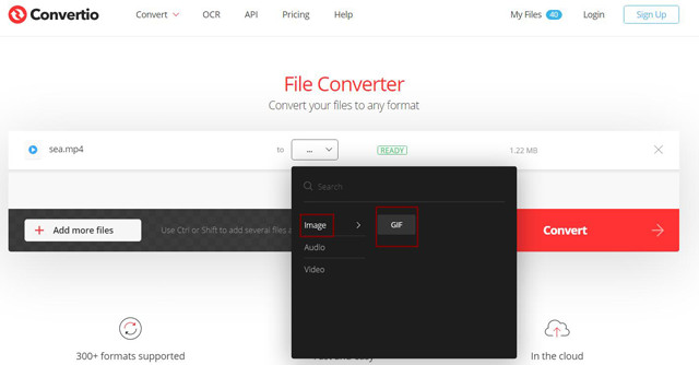 Convertir MP4 en GIF gratuit en ligne