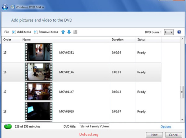 Convertir WMV en DVD Windows DVD Maker