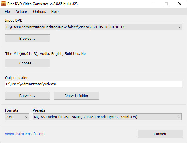 DVDVideoSoft Gratis DVD Video Converter