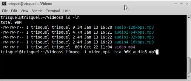 FFmpeg Tukar MP4 kepada OGG