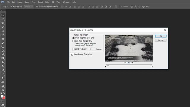 Crea cornice di animazione Photoshop