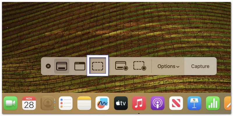 Pilih Tangkap Bahagian Terpilih