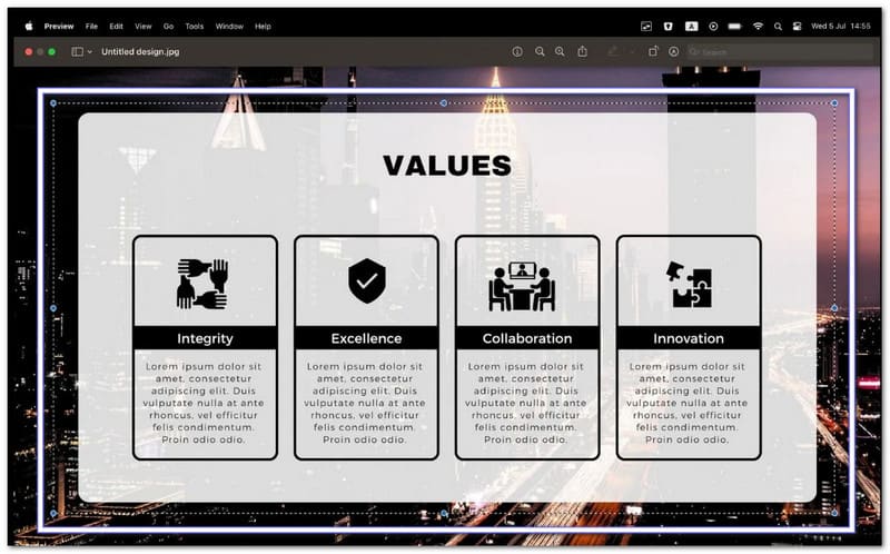 Gunakan Alat Pemilihan Segi Empat