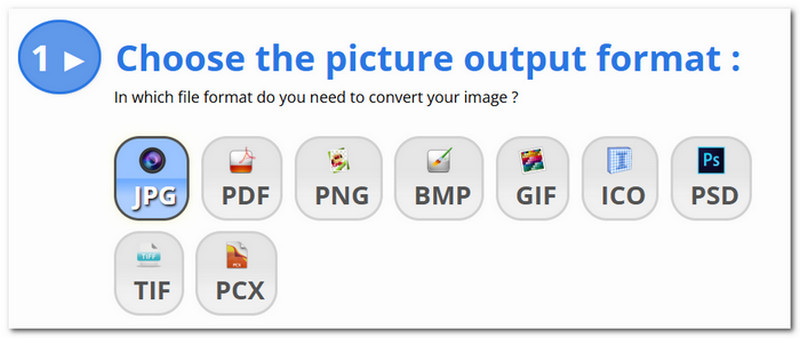 ConvertImage 选择输出格式
