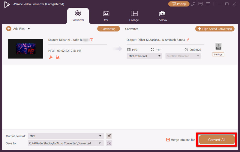 כפתור המרת הכל