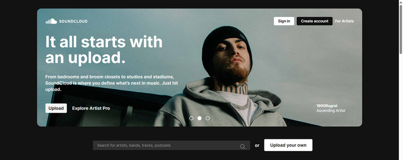 Interfejs SoundCloud