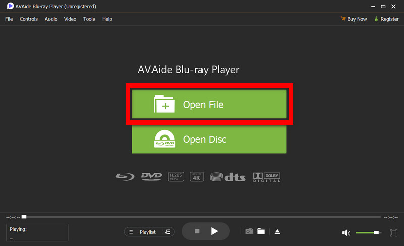 פתיחת קובץ של Blu-ray Player