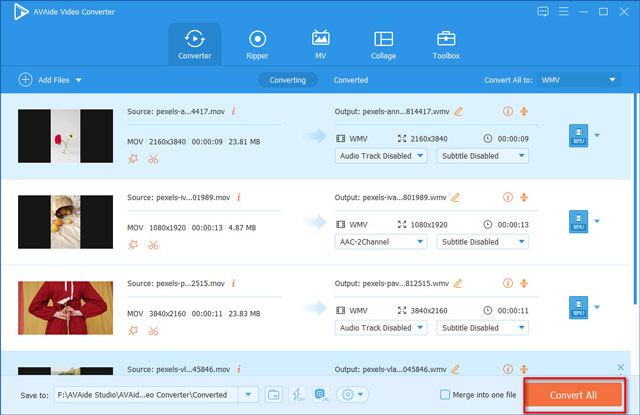 Converteer MOV naar WMV