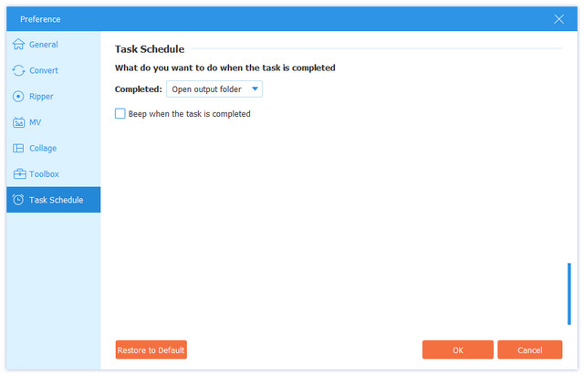 Preference Task Schedule